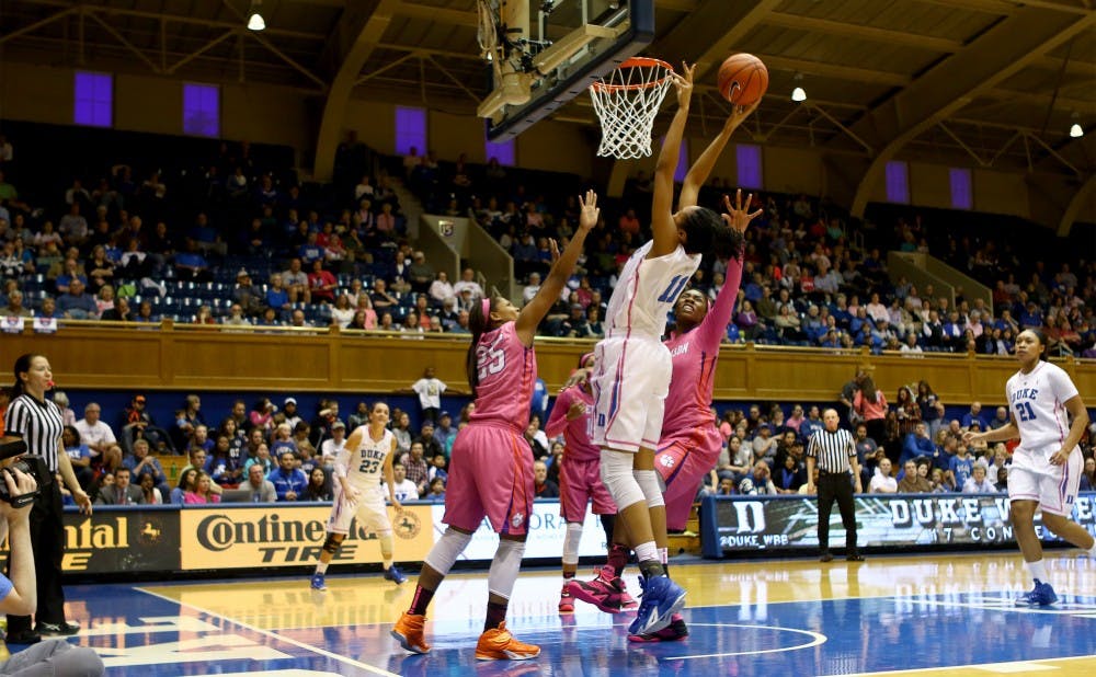 Freshman Azura Stevens was the sole Blue Devil to join Elizabeth Williams in double figures, as the rookie went for 13 points.
