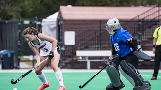 Duke goalkeeper Piper Hampsch recorded seven saves Friday, but the Blue Devils were unable to score.