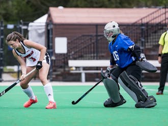 Duke goalkeeper Piper Hampsch recorded seven saves Friday, but the Blue Devils were unable to score.