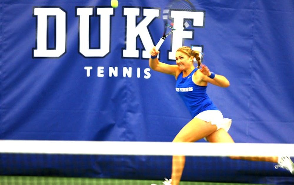 Doubles pair Marianne Jodoin and Annie Mulholland secured an 8-4 victory against Baylor Friday.