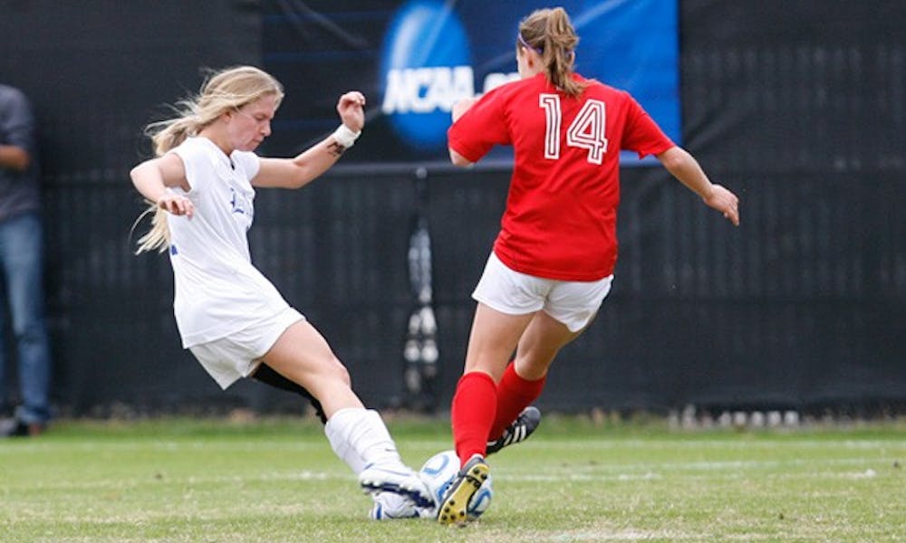Despite several knee injuries, Kaitlyn Kerr has rebounded to control the midfield for Duke.