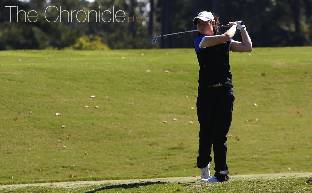 <p>Leona Maguire led the Blue Devils to a&nbsp;tie for fifth place in their first tournament of the spring season, carding two under-par rounds to finish tied for eighth at the Palos Verdes Golf Club in Palos Verdes, Calif.</p>