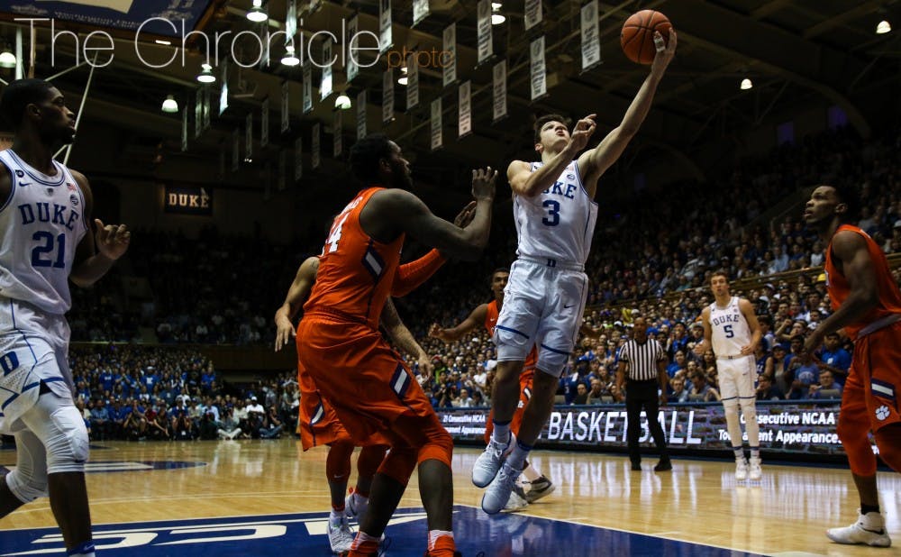 <p>Grayson Allen has only combined for 13 points in his last two games on 4-of-20 shooting and will look to get going Saturday.</p>