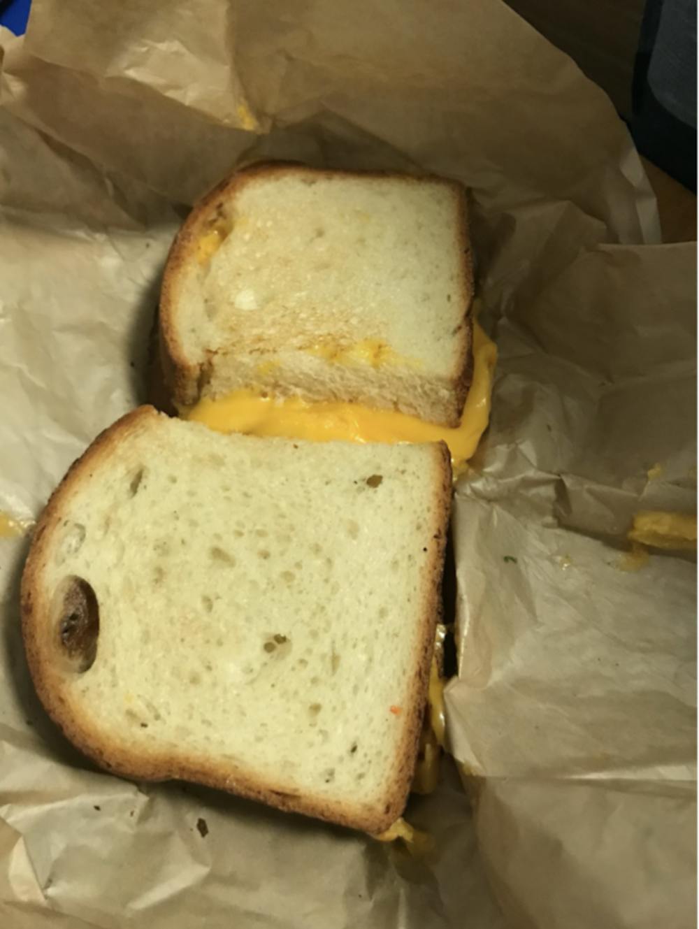 Grilled cheese from Panera Bread.