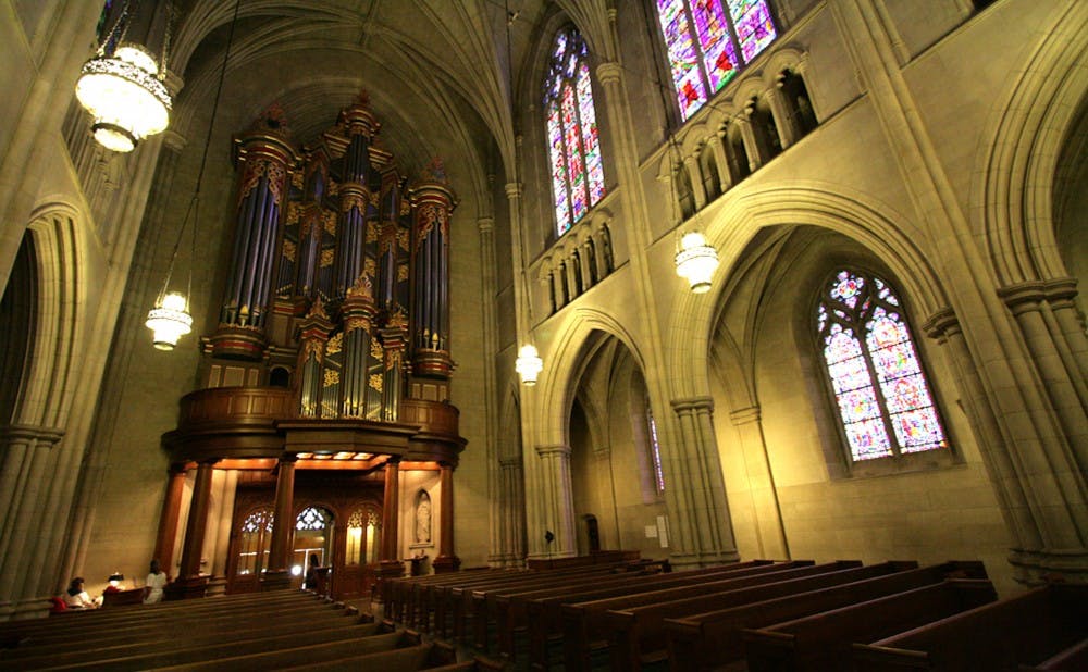<p>Duke Chapel boasts three pipe organs, which are played casually for the public between 12:30 and 1:30 p.m. on Mondays through Thursdays during the academic year.</p>