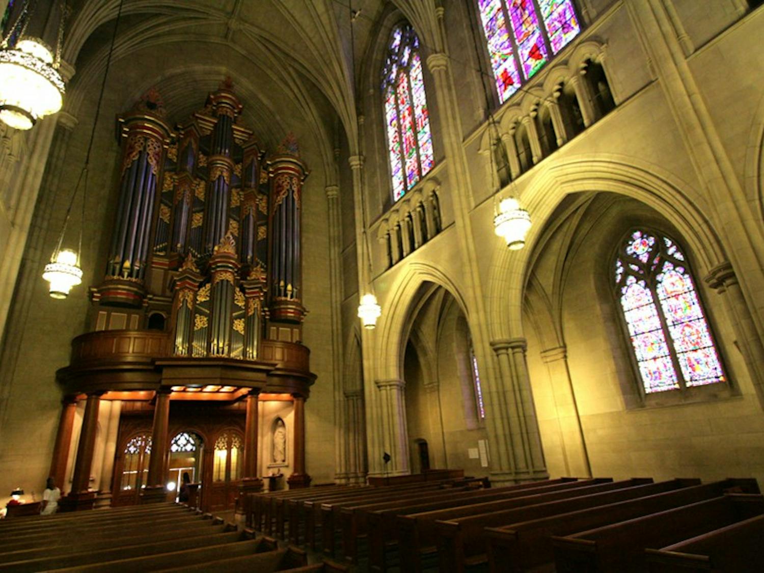 Duke Chapel boasts three pipe organs, which are played casually for the public between 12:30 and 1:30 p.m. on Mondays through Thursdays during the academic year.