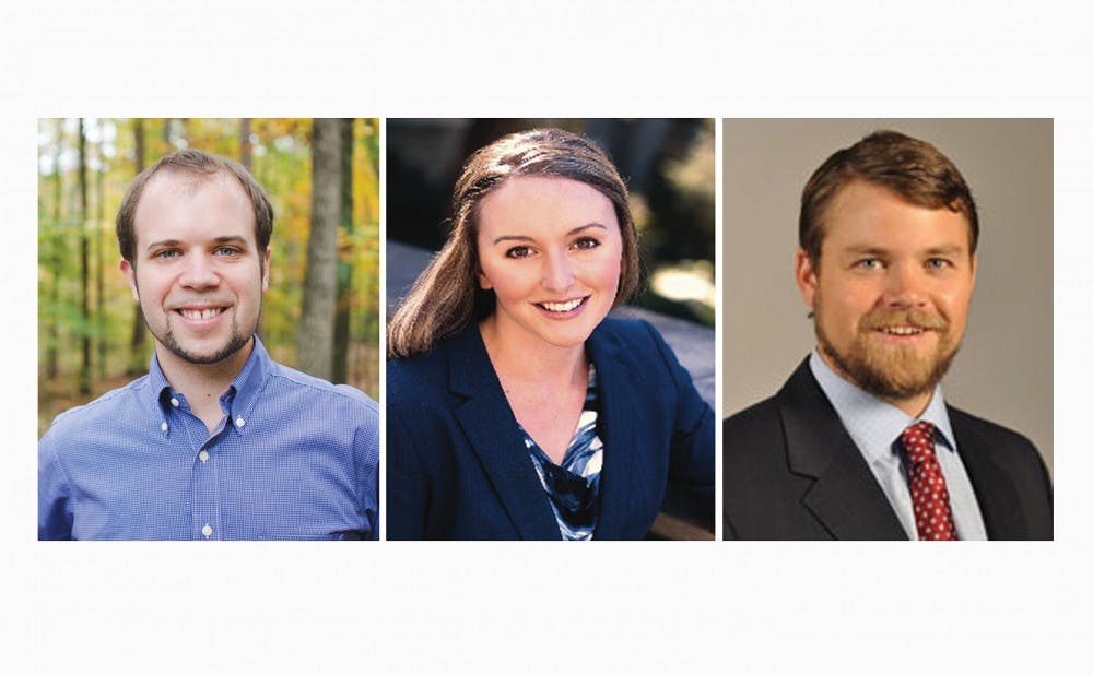 <p>Voting members of the general assembly of GPSC will select either&nbsp;Christopher Paul,&nbsp;Kelly Ryan Murphy&nbsp;or Seth Brown as the next Graduate Young Trustee.</p>