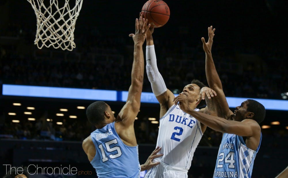 Duke was outplayed by the Tar Heels in the paint Friday night.