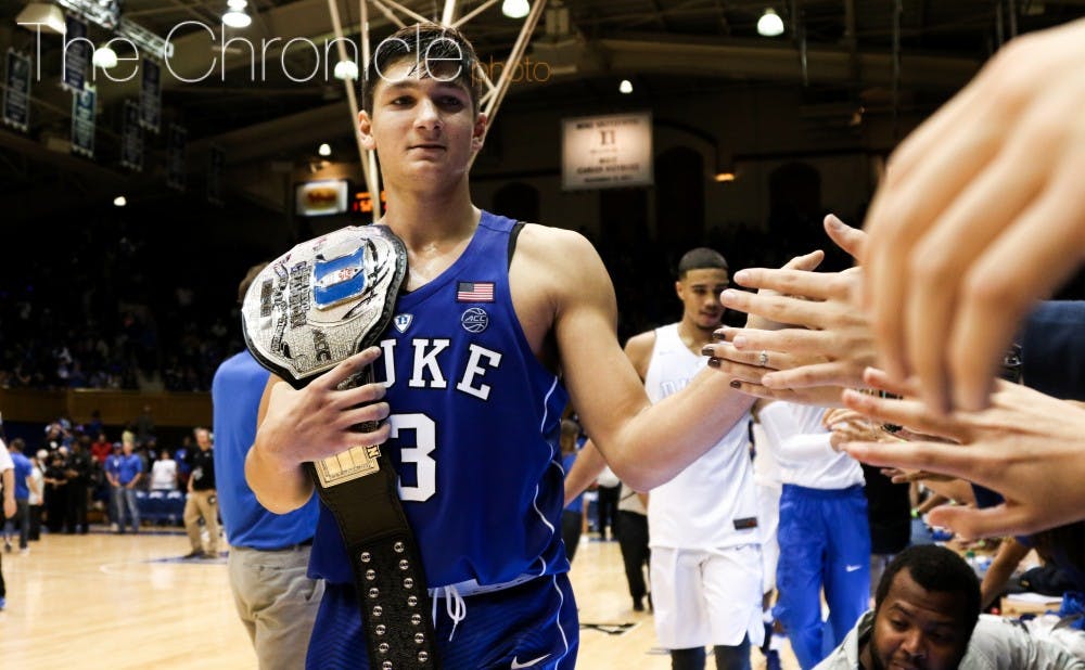 Junior Grayson Allen and the Blue Devils took the court in front of the Cameron Crazies for the first time this season Saturday.&nbsp;