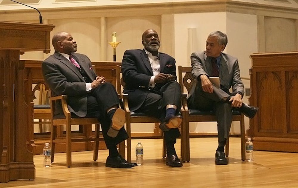 Three religious experts discuss linking black Christian and Muslim congregations through interfaith dialogue in a Divinity School event Monday evening.