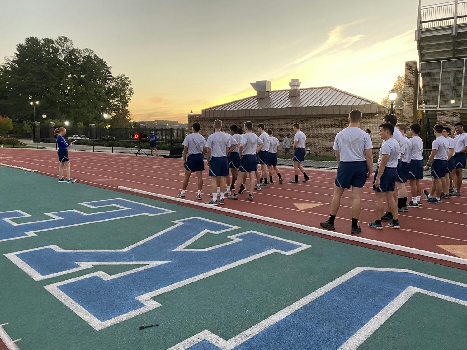 Every week, ROTC students wake up as early as 5 a.m. to start working out by 6 a.m.