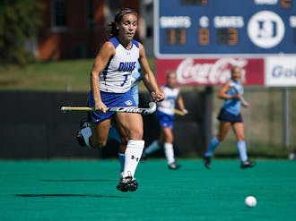 Senior Susan Ferger tallied both the game-tying and game-winning goals in Duke’s season-opening win over Louisville Saturday.