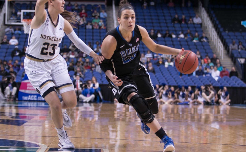 Rebecca Greenwell and the Blue Devils look to kickstart a Final Four run Friday against Albany.