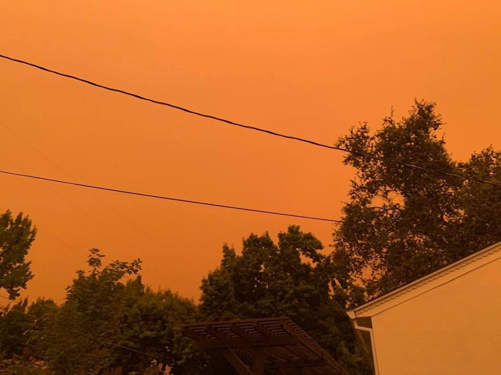 <p>An orange sky over Chico, Calif., Sept 9.&nbsp;</p>