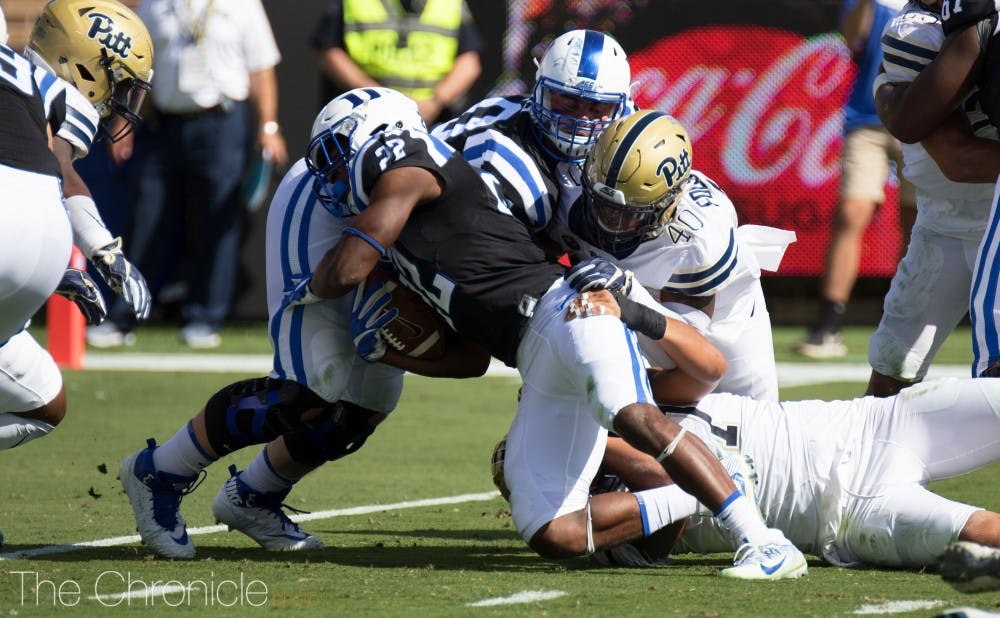 Brittain Brown shouldered the load for Duke in the first half.&nbsp;