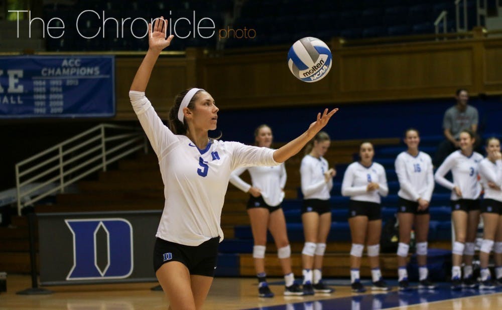 Nicole Elattrache was named the MVP of this weekend's Fight in the Fort, totaling 59 digs in the three matches.