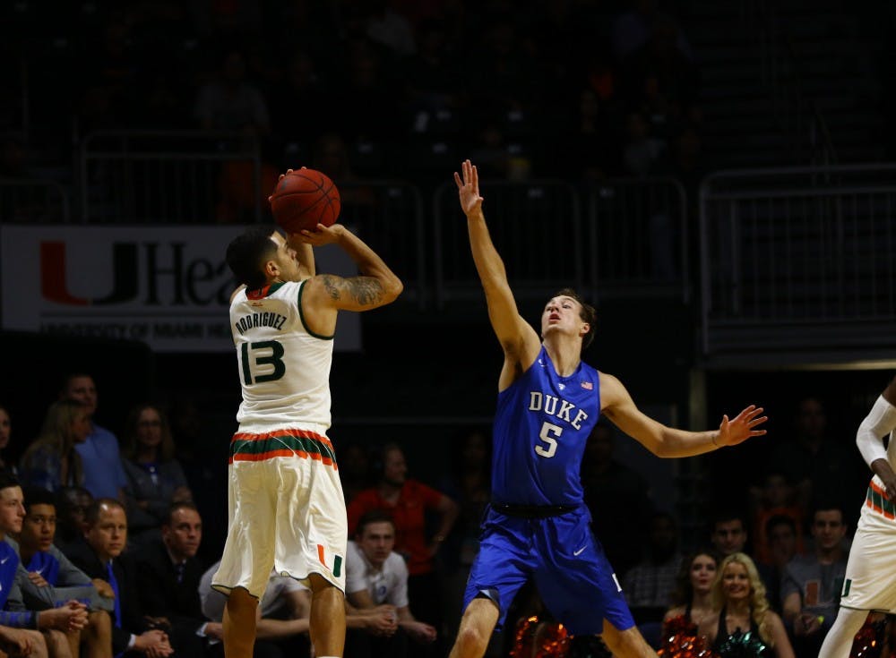 <p>Despite a rough stretch to end the season, Miami boasts arguably the top backcourt duo in the ACC with veteran guards Angel Rodriguez and Sheldon McClellan.</p>