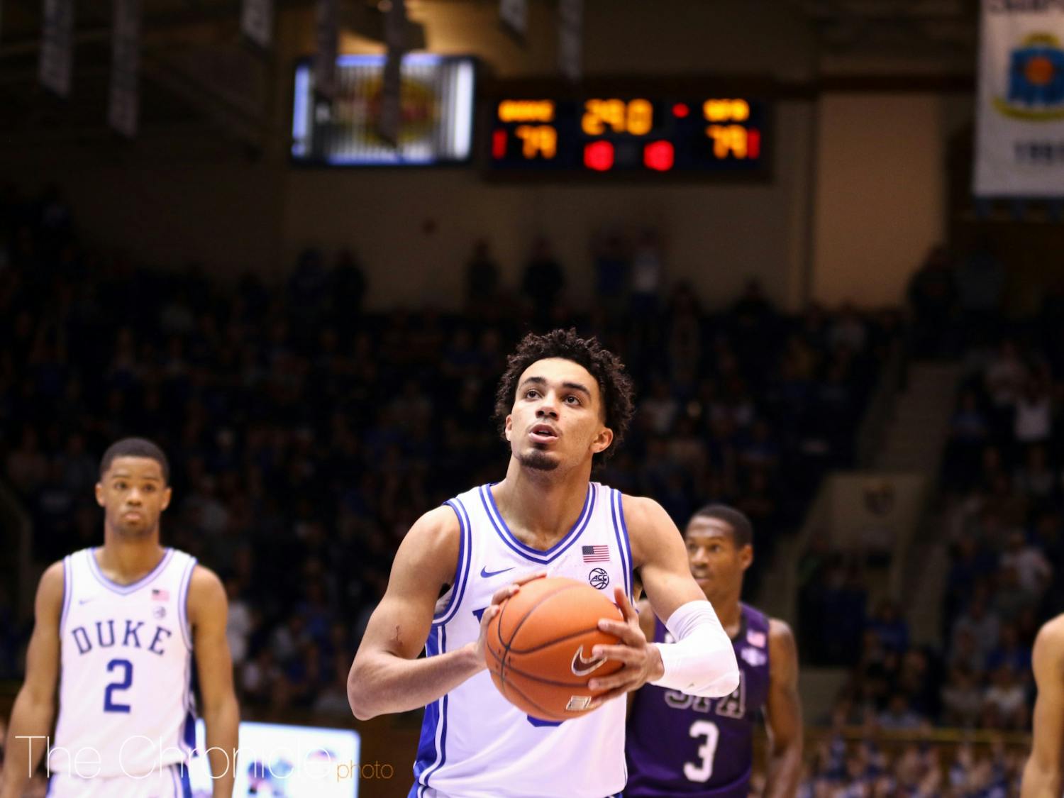 Duke loses to the Lumberjacks in Cameron Indoor in a shocking upset on November 26, 2019. &nbsp;Stephen F. Austin won on a buzzer beating layup in overtime and finished with a final score of 85-83. &nbsp;Duke will next take on Winthrop at home on November 29, 2019. &nbsp;Photos from the game were taken by Eric Wei and Erin Blanding.