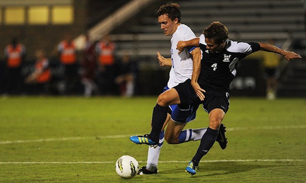 Andrew Wenger played a part in all four Duke goals Tuesday, scoring twice and adding two assists.