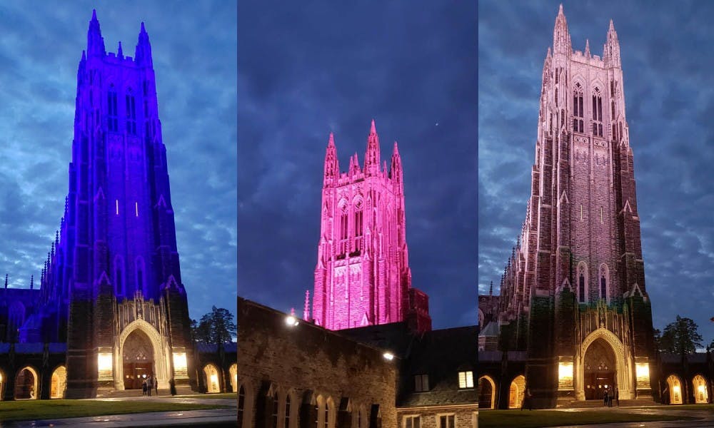 On Feb. 21, the Chapel was illuminated in a variety of colors.
