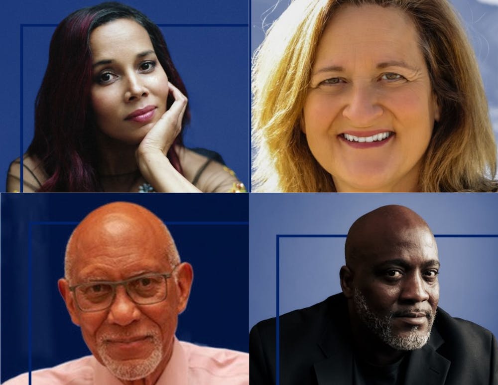 <p>Top left: Rhiannon Giddens. Top right: Rose Marcario. Bottom left: C.B. Claiborne. Bottom right: Desmond Meade.</p>