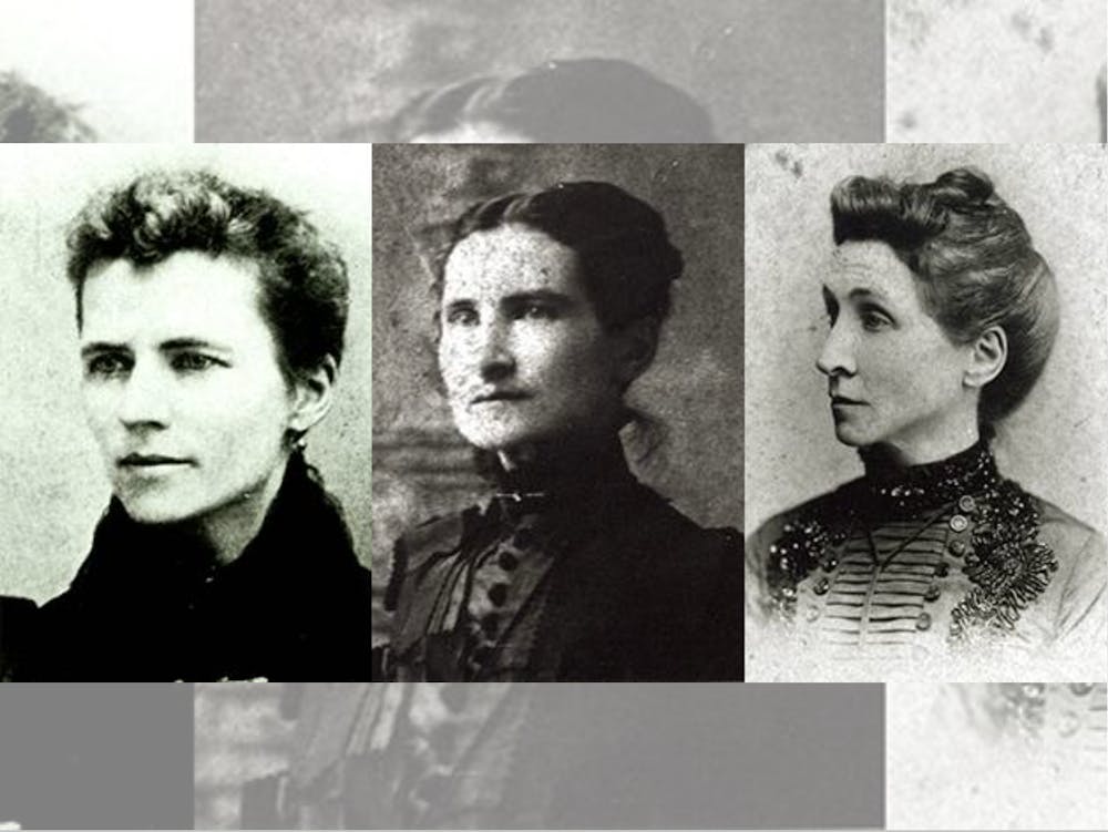 From left to right: Mary, Persis and Theresa Giles were the first women to earn degrees from what would one day become Duke University.