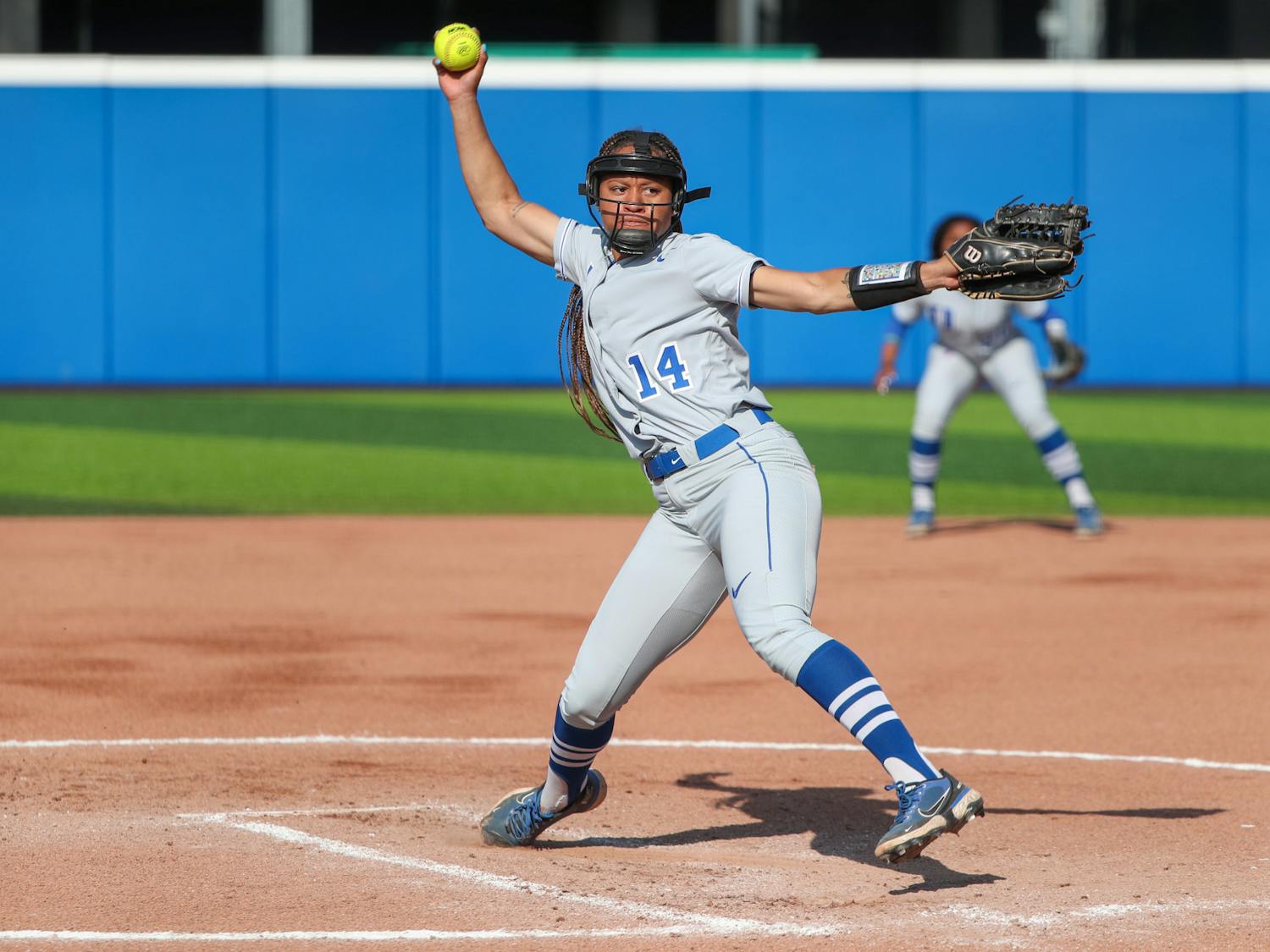 Junior pitcher Jala Wright finished her 2022 season with a 13-5 record and a 2.09 ERA while tossing a no-hitter.