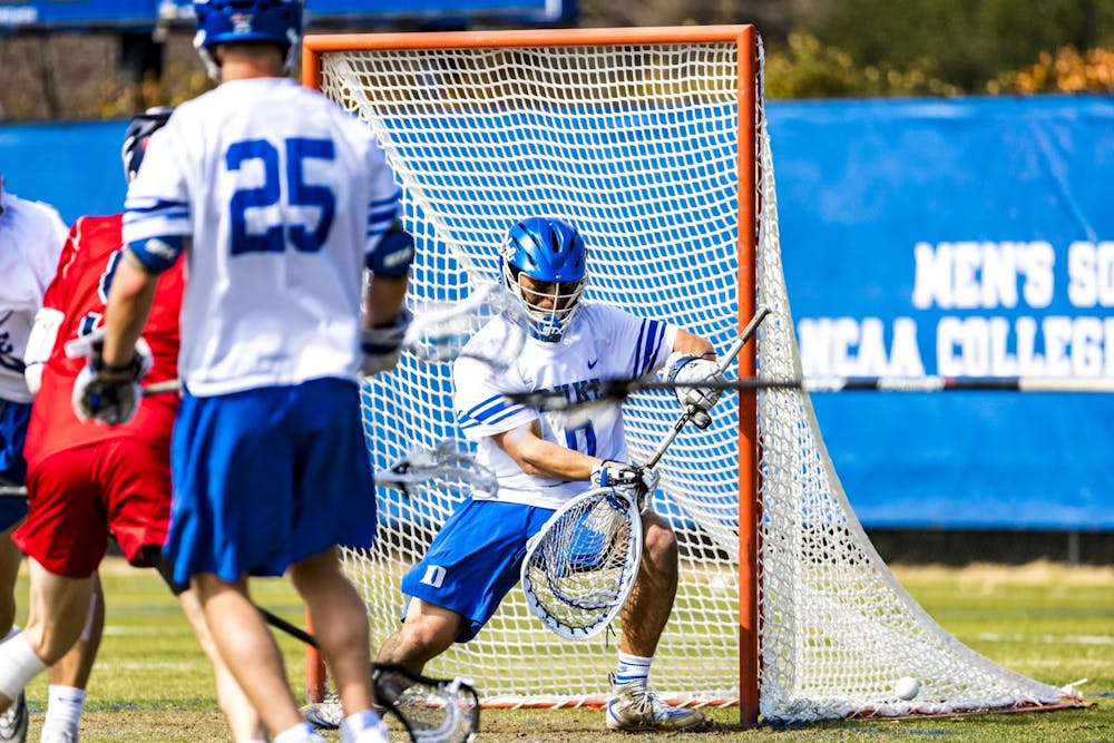 <p>Mike Adler recorded 20 saves in Duke's 14-8 win against Richmond.</p>