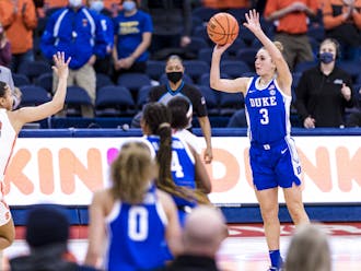 Senior Miela Goodchild posted 13 points on a 4-of-8 clip from 3-point range against Syracuse. 