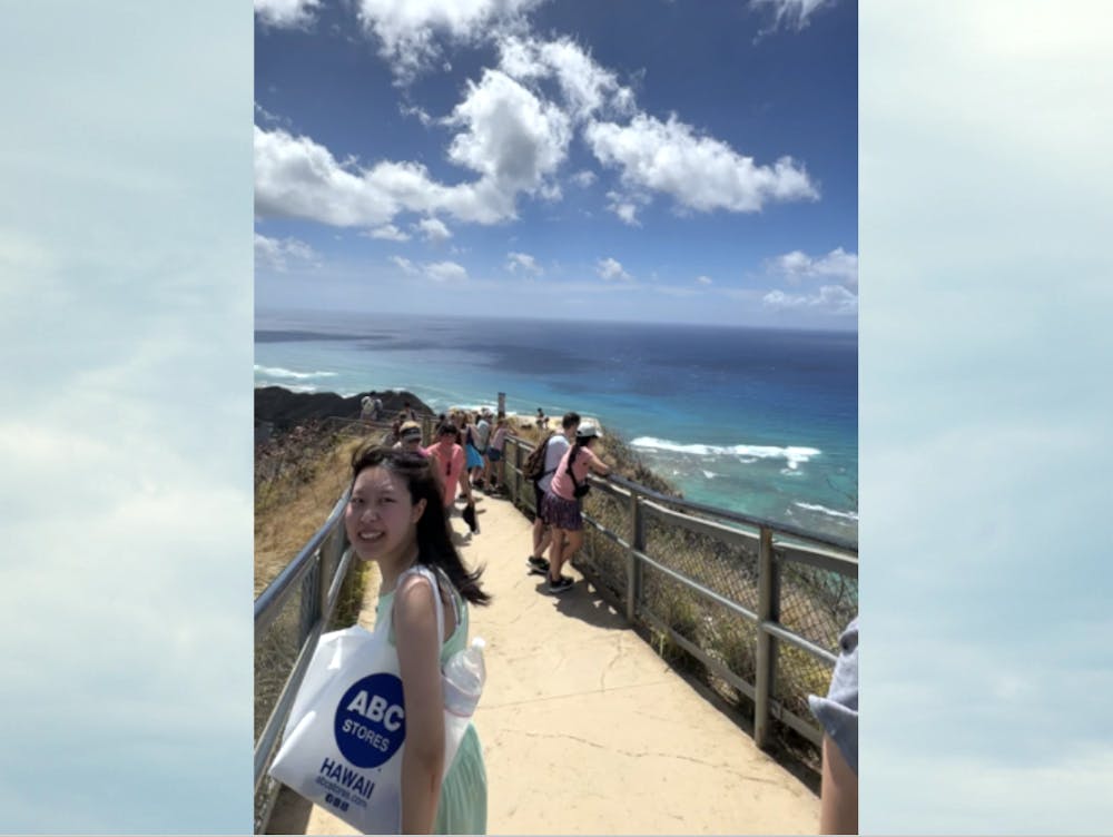 Jiani “Thea“ Yu in Hawaii for an academic conference.