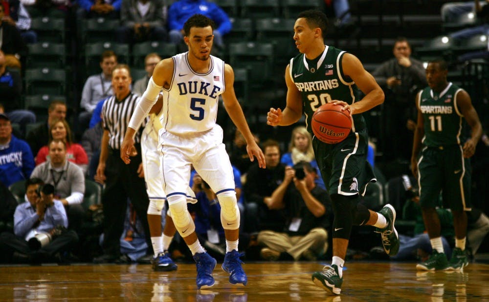 Senior guard Travis Trice is averaging 19.8 points per game in the NCAA tournament and will be the Spartans go-to offensive threat against Duke.