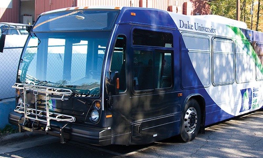 Duke Parking and Transportation Services will introduce two new hybrid-electric buses Nov. 14, both featuring an accordion-style middle section.