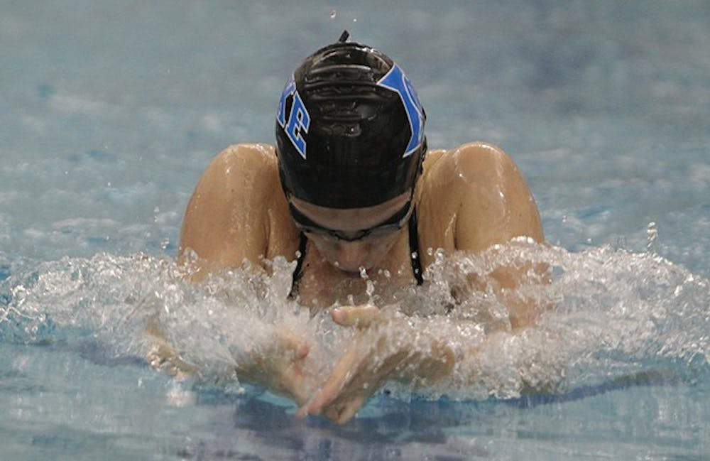 Christine Wixted won the 100-yard and 200-yard breaststroke in addition to the 100-yard freestyle.