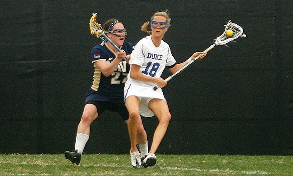 Senior Lindsay Gilbride scored with only one second left to lead Duke to a win.