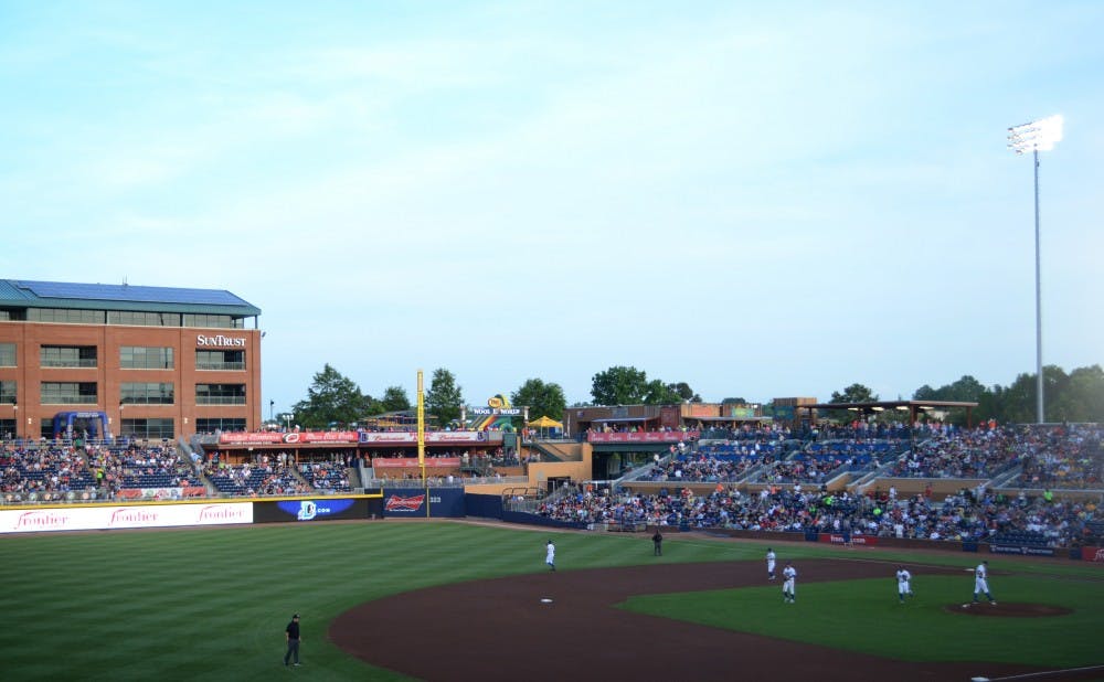 Completed in 1995, the new Durham Bulls Athletic Park has become one of downtown's primary selling points.
