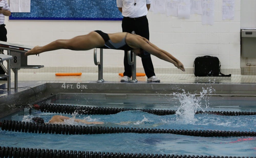 The Blue Devils broke eight pool records in their final duals meet of the fall season.