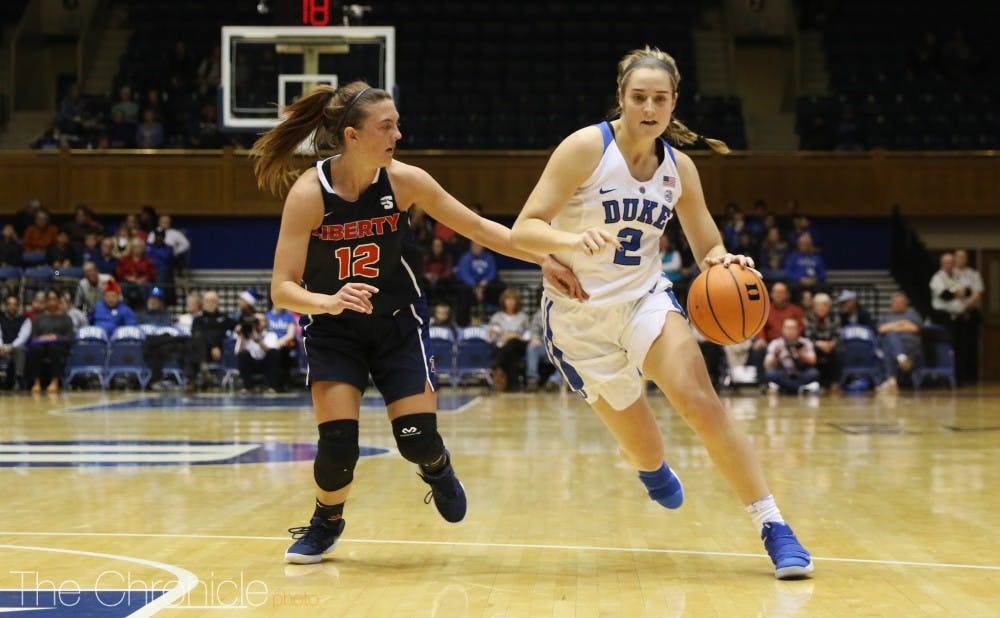 With Lexie Brown cold from the field, Haley Gorecki led the Blue Devils in scoring.