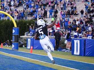 Wide receiver Jalon Calhoun led the way for Duke's lethal air attack against Wake Forest.
