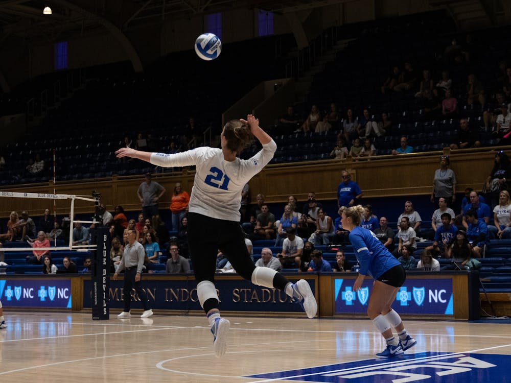 The volleyball team boasted its highest block tally since 2019