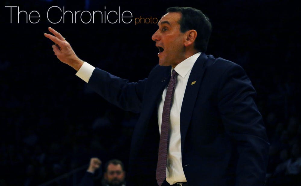 <p>Duke head coach Mike Krzyzewski opened up his offense by swapping in Luke Kennard in place of Marshall Plumlee in the second half Friday.</p>