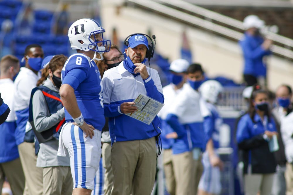 Head coach David Cutcliffe and quarterback Chase Brice have not led the high-flying offense that many Blue Devil fans expected to see this season.