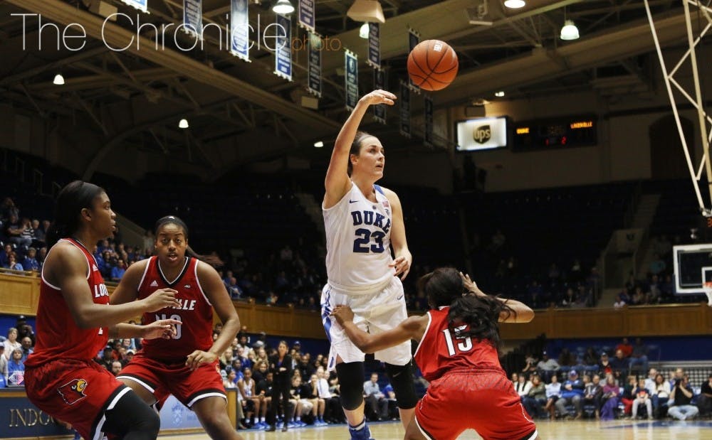<p>Rebecca Greenwell did not make a shot from the field and finished with just two points against a stifling Seminole defense.</p>