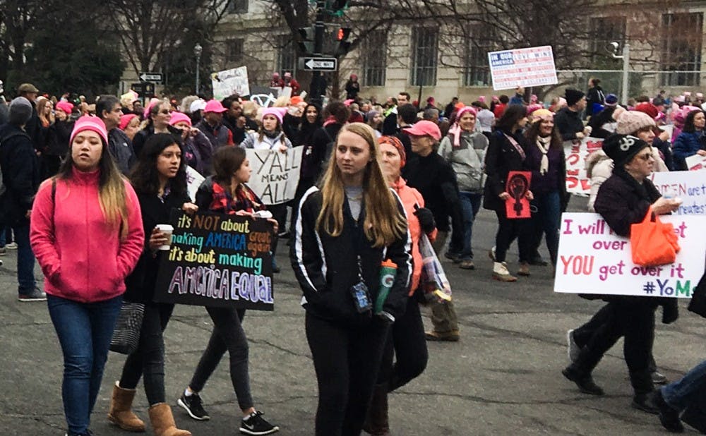 <p>The Women’s March in Washington, D.C. had about three times more people than Trump’s inauguration, according to crowd scientists.</p>