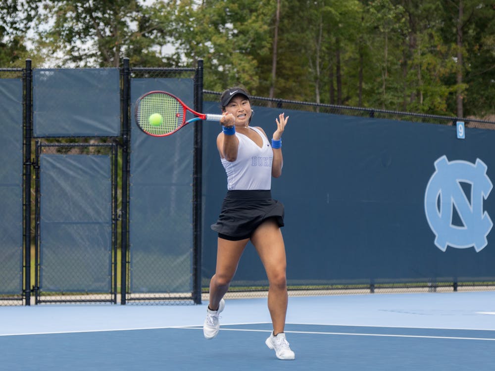 Sophomore Eleana Yu transferred to Duke from Stanford and looks to anchor the top of the Blue Devils' lineup.