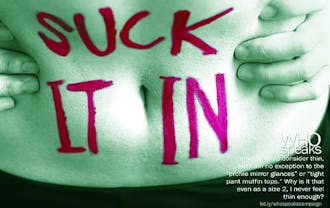This poster is part of the Women’s Housing Option’s recently launched photo campaign that highlights women’s body issues.