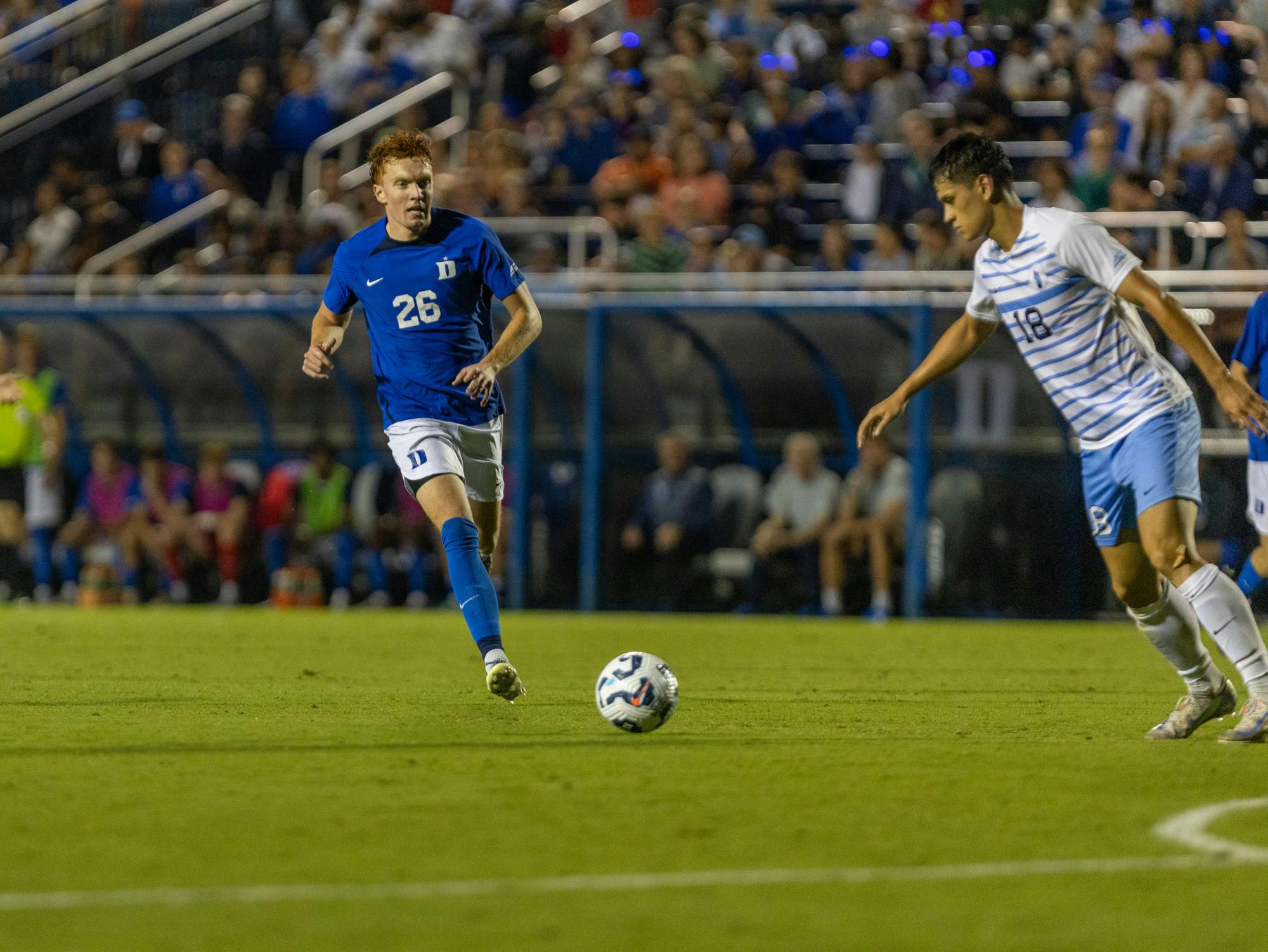 Luckhurst scores 2 to lead Duke men's soccer to road victory at NC