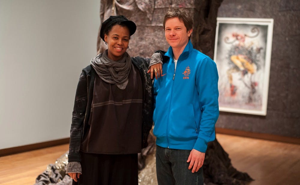 Trevor Schoonmaker (right), new curator of Duke's Nasher Museum of Art, hopes to bring some inspiration from his nationally touring exhibits to the corner of Campus and Alexander.