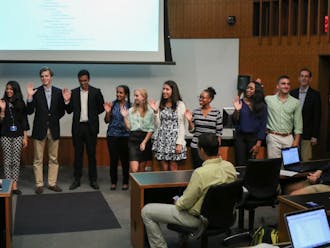 Duke Student Government swore in new senators during Wednesday's meeting.&nbsp;