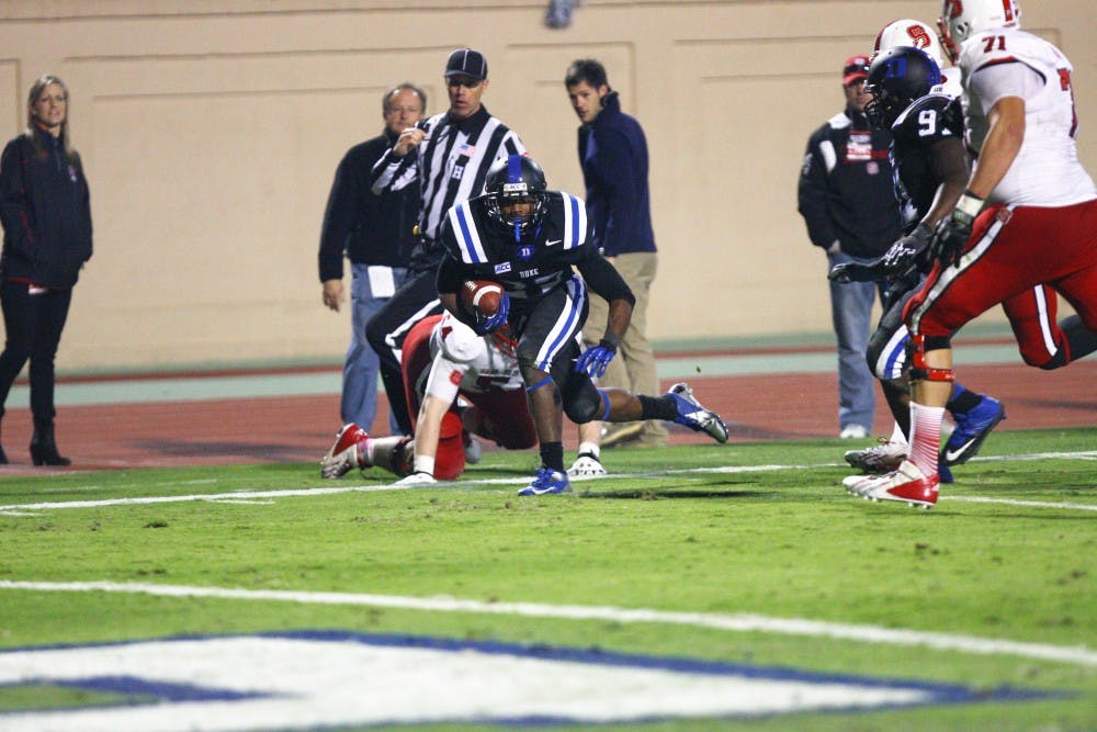 Redshirt freshman safety DeVon Edwards returned a kickoff and two interceptions for a touchdown as Duke knocked off N.C. State 38-20.