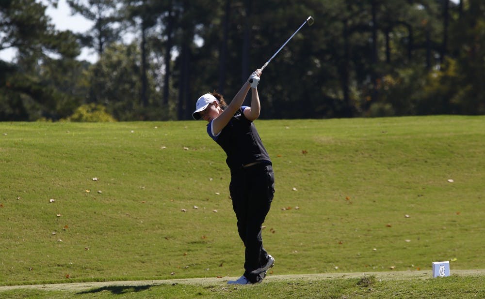 <p>Sophomore Leona Maguire will look to defend her ACC championship title when the Blue Devils head to Greensboro, N.C., this weekend.&nbsp;</p>